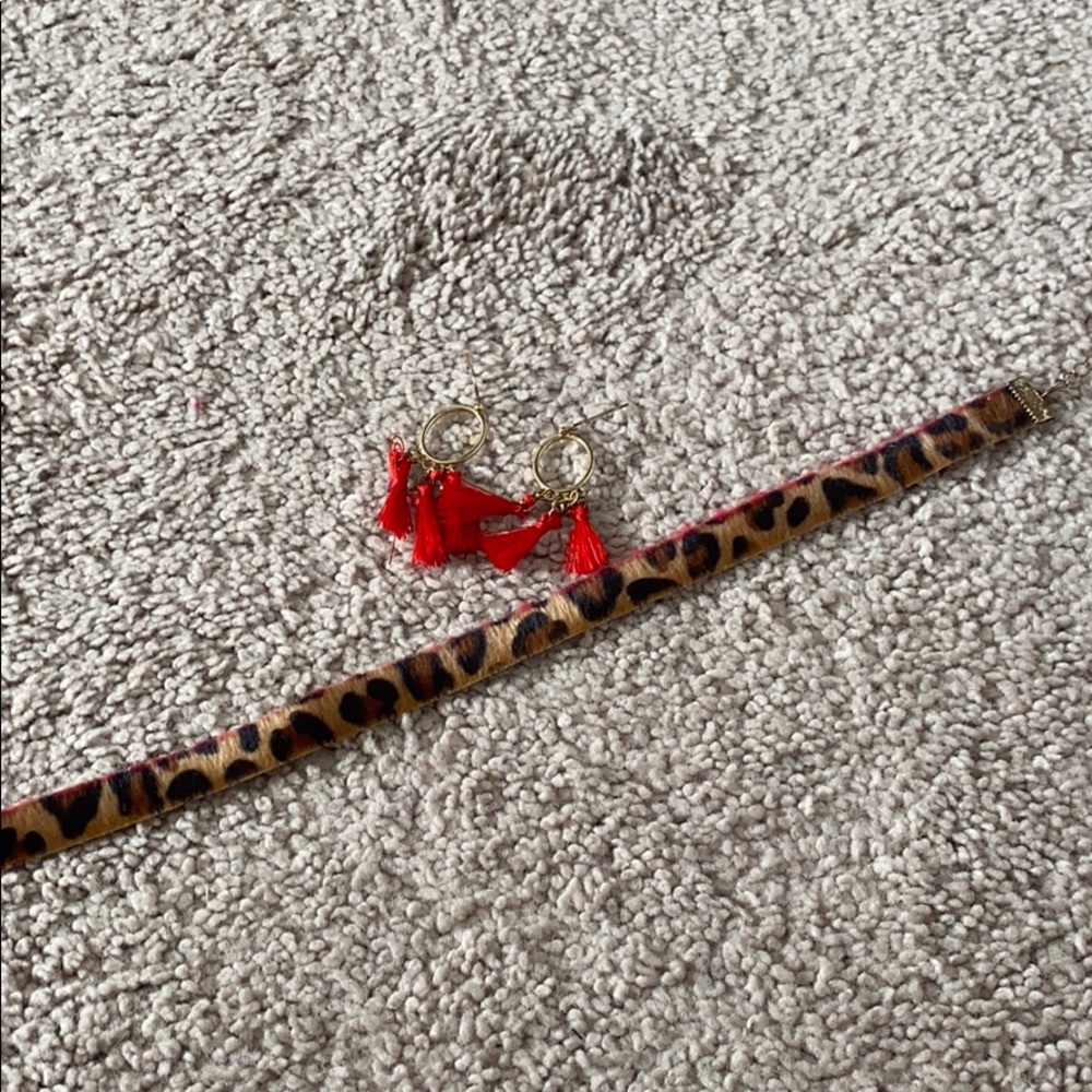 Choker and one set of earrings